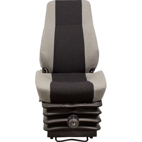 Hyundai Wheel Loader Seat & Mechanical Suspension - Fits Various Models - Gray Cloth