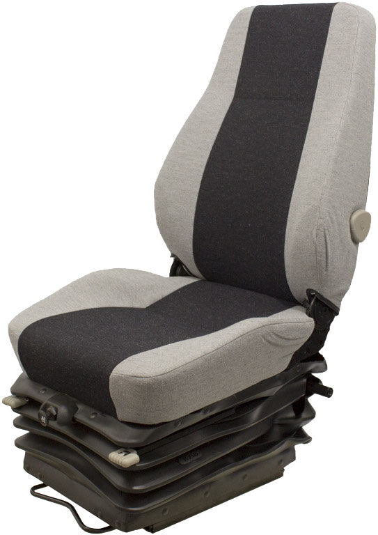 Caterpillar Wheel Loader Replacement Seat & Air Suspension - Fits Various Models - Gray Cloth