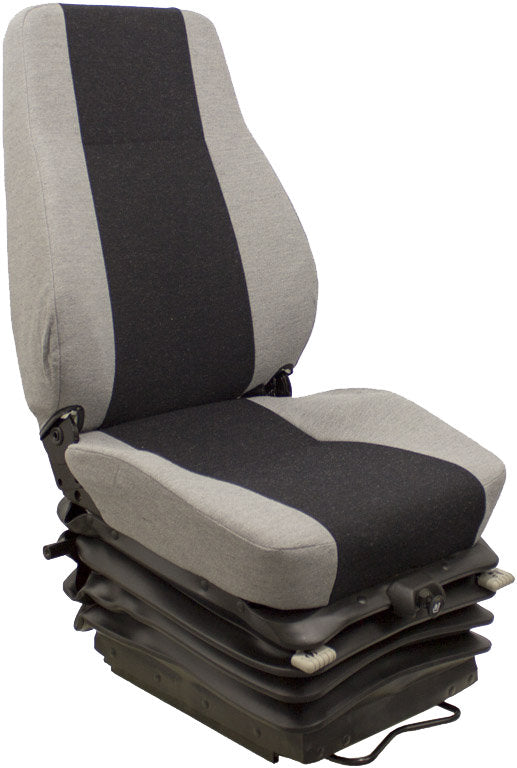 Caterpillar Wheel Loader Replacement Seat & Air Suspension - Fits Various Models - Gray Cloth