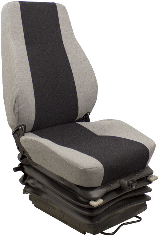 Case Articulated Dump Truck Seat & Air Suspension - Fits Various Models - Gray Cloth