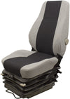 John Deere Wheel Loader Replacement Seat & Air Suspension - Fits Various Models - Gray Cloth