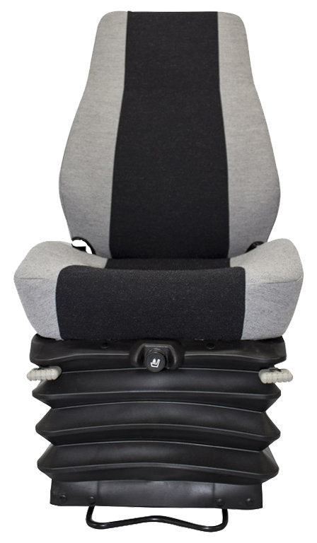 Kobelco Excavator Replacement Seat & Air Suspension - Fits Various Models - Gray Cloth