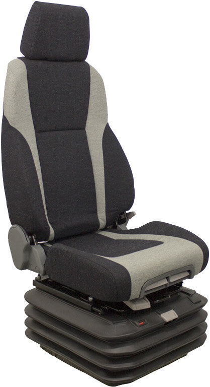 Caterpillar Rigid Dump Truck Replacement Seat & Air Suspension - Fits Various Models - Gray Cloth