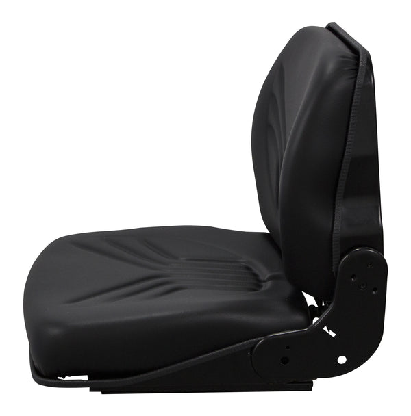 Bobcat Excavator Replacement Seat & Semi-Suspension - Fits Various Models - Black Vinyl