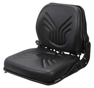 Bobcat Skid Steer Replacement Seat & Semi-Suspension - Fits Various Models - Black Vinyl