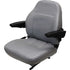 AGCO Allis Tractor Replacement Seat Assembly w/Arms - Fits Various Models - Gray Vinyl