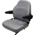 Dixon Lawn Mower Seat Assembly w/Arms - Fits Various Models - Gray Vinyl