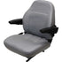 New Holland L778 Skid Steer Replacement Seat Assembly w/Arms - Gray Vinyl