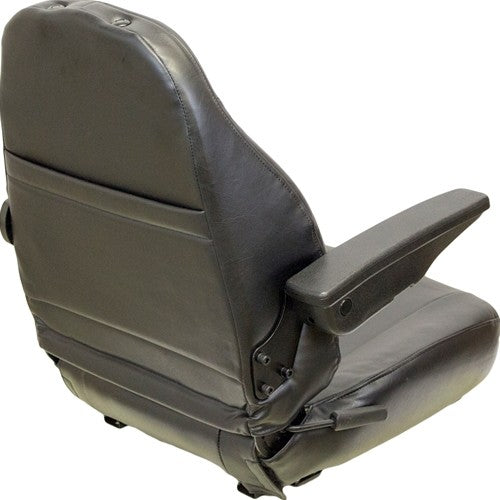 Bobcat 328 Excavator Replacement Seat Assembly w/Arms - Black Vinyl