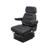 Case Wheel Loader Seat & Air Suspension - Fits Various Models - Black Cloth