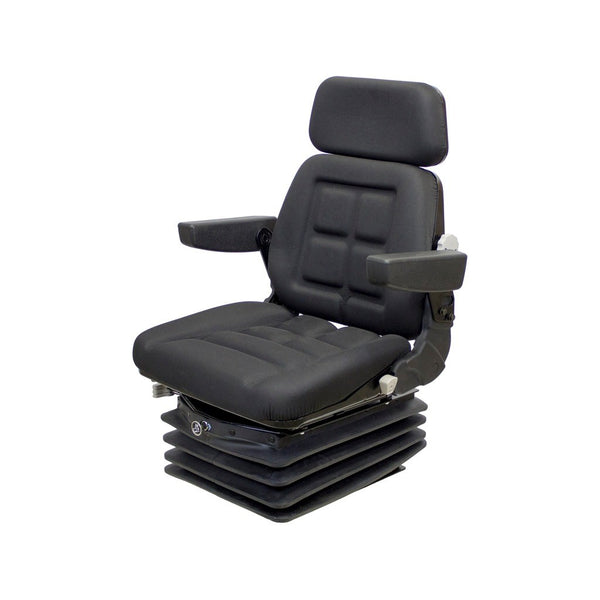 Kubota Tractor Seat & Air Suspension - Fits Various Models - Black Cloth