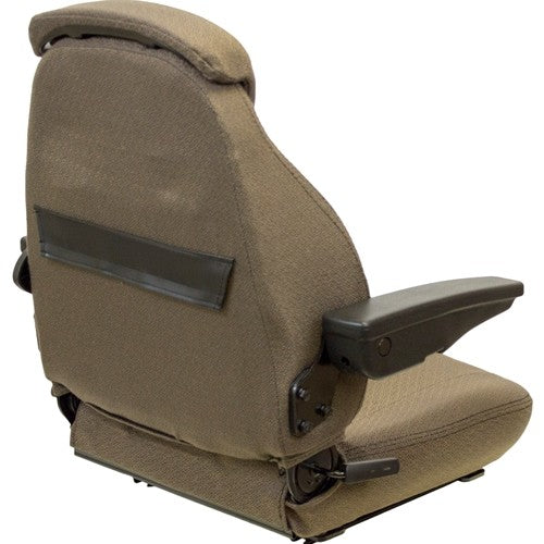 John Deere Tractor Replacement Seat Assembly - Fits Various Models - Brown Cloth