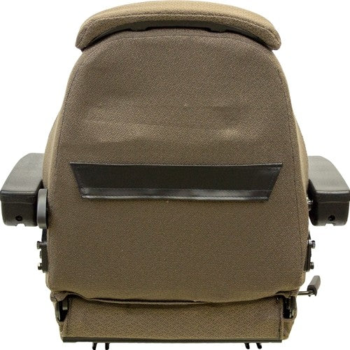 Case Excavator Seat Assembly - Fits Various Models - Brown Cloth