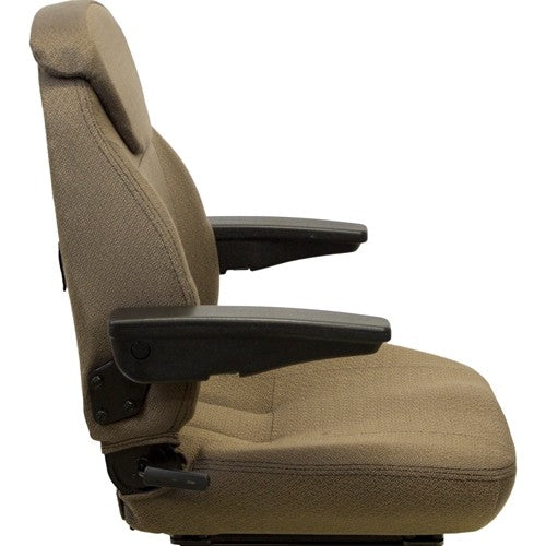 Komatsu Wheel Loader Seat Assembly - Fits Various Models - Brown Cloth