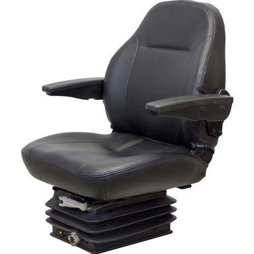 International Harvester 06-66 Series Tractor Replacement Seat & Mechanical Suspension - Fits Various Models - Black Vinyl