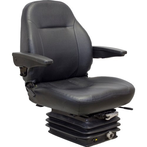 International Harvester 06-66 Series Tractor Replacement Seat & Mechanical Suspension - Fits Various Models - Black Vinyl