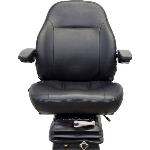 International Harvester 06-66 Series Tractor Replacement Seat & Mechanical Suspension - Fits Various Models - Black Vinyl