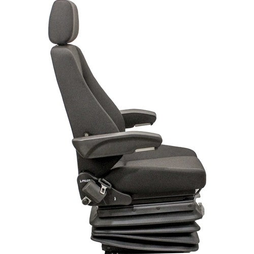 Case CX-D Series Excavator Replacement Seat & Mechanical Suspension - Fits Various Models - Black Cloth