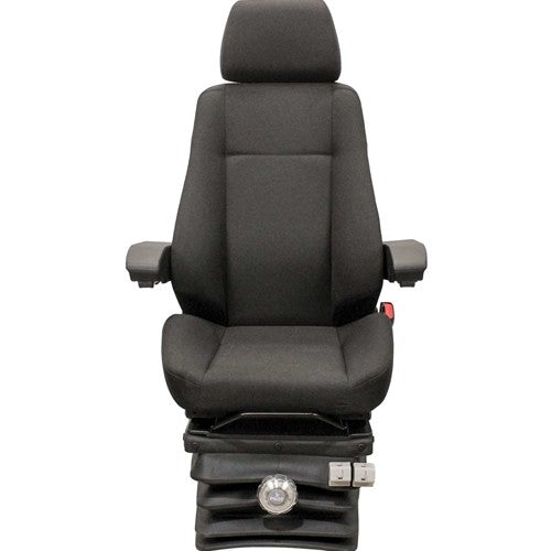 Case CX-D Series Excavator Replacement Seat & Mechanical Suspension - Fits Various Models - Black Cloth