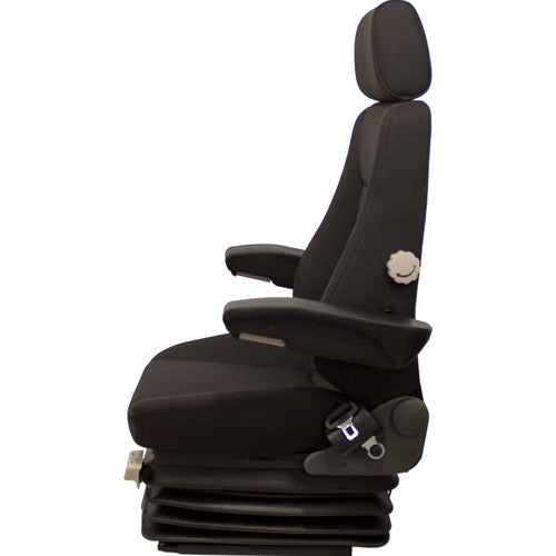 Case CX-D Series Excavator Replacement Seat & Air Suspension - Fits Various Models - Black Cloth