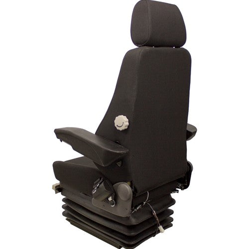 Case CX-D Series Excavator Replacement Seat & Air Suspension - Fits Various Models - Black Cloth