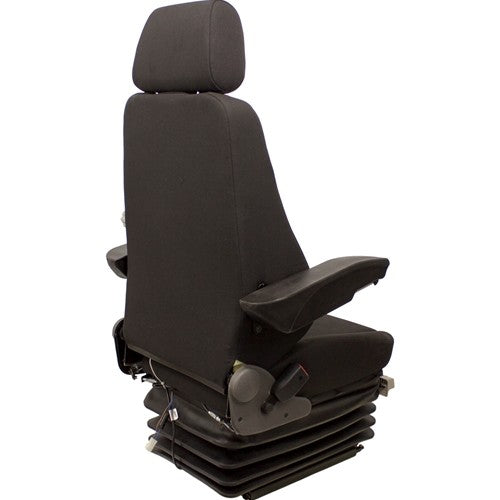 Case CX-D Series Excavator Replacement Seat & Air Suspension - Fits Various Models - Black Cloth