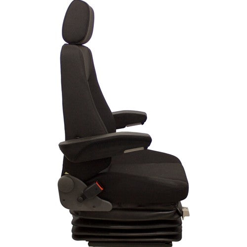 Case CX-D Series Excavator Replacement Seat & Air Suspension - Fits Various Models - Black Cloth