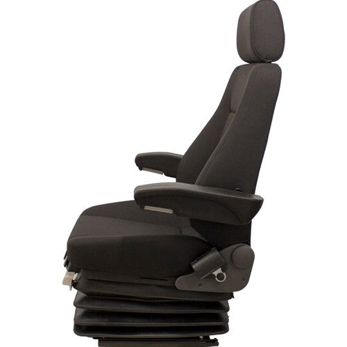 Case CX-D Series Excavator Replacement Seat & Air Suspension - Fits Various Models - Black Cloth