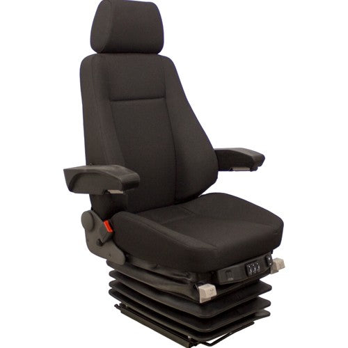 Case CX-D Series Excavator Replacement Seat & Air Suspension - Fits Various Models - Black Cloth