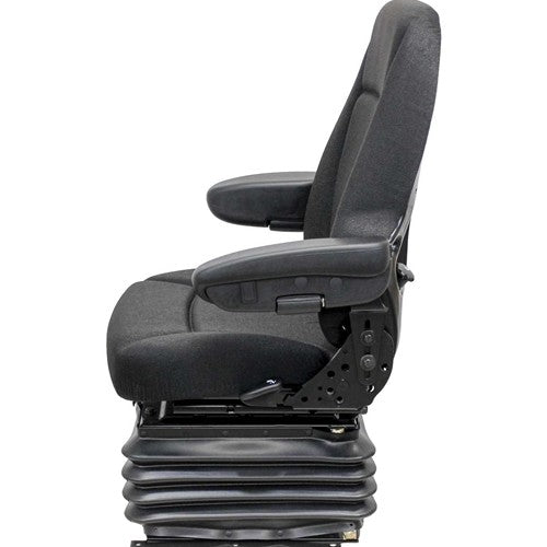 Case F Series Wheel Loader Replacement Seat & Air Suspension - Fits Various Models - Gray Cloth