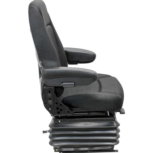 Case F Series Wheel Loader Replacement Seat & Air Suspension - Fits Various Models - Gray Cloth