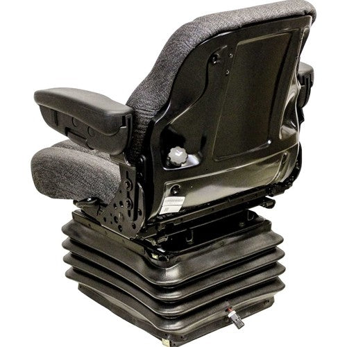 Case F Series Wheel Loader Seat & Air Suspension - Fits Various Models - Gray Cloth