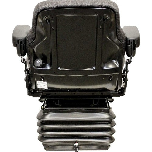 Case F Series Wheel Loader Replacement Seat & Air Suspension - Fits Various Models - Gray Cloth