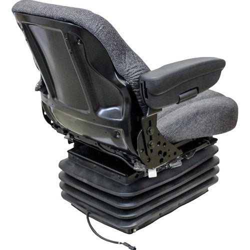 Case IH 5100-5200 Series Maxxum Tractor Seat & Air Suspension - Fits Various Models - Gray Cloth