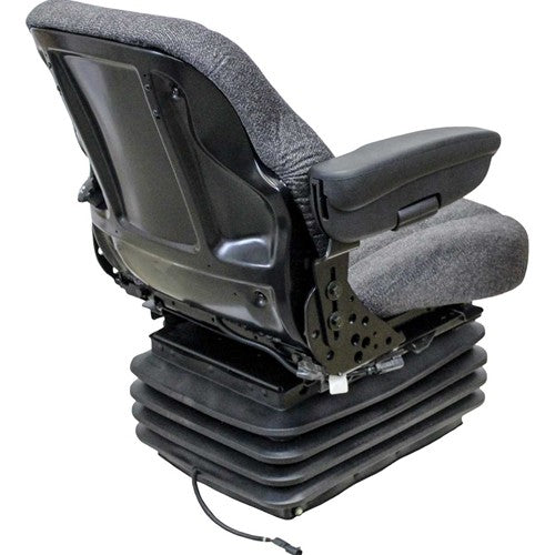 Case IH 5100-5200 Series Maxxum Tractor Replacement Seat & Air Suspension - Fits Various Models - Gray Cloth