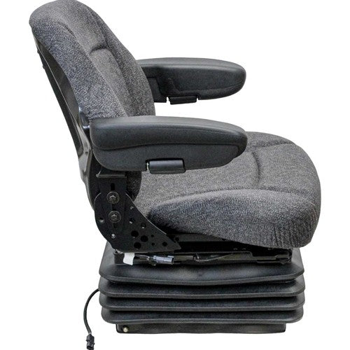 Case IH 5100-5200 Series Maxxum Tractor Replacement Seat & Air Suspension - Fits Various Models - Gray Cloth