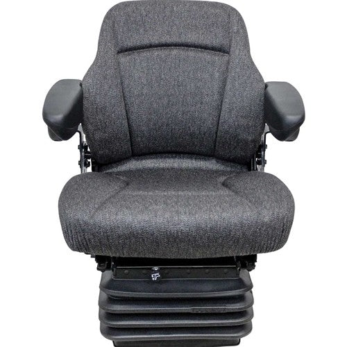 Case IH 5100-5200 Series Maxxum Tractor Seat & Air Suspension - Fits Various Models - Gray Cloth