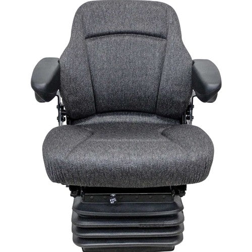 Case IH 5100-5200 Series Maxxum Tractor Replacement Seat & Air Suspension - Fits Various Models - Gray Cloth