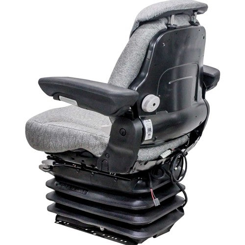 Case IH 5100-5200 Series Maxxum Tractor Replacement Seat & Air Suspension - Fits Various Models - Gray Cloth