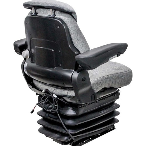 Case IH 5100-5200 Series Maxxum Tractor Replacement Seat & Air Suspension - Fits Various Models - Gray Cloth