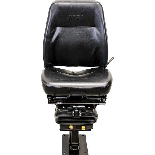 Caterpillar 416-450 Series Loader/Backhoe Replacement Seat & Mechanical Suspension - Fits Various Models - Black Vinyl