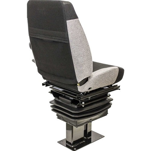 Caterpillar 416-450 Series Loader/Backhoe Replacement Seat & Mechanical Suspension Kit - Fits Various Models - Gray Cloth