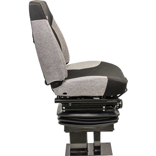 Caterpillar 416-450 Series Loader/Backhoe Replacement Seat & Mechanical Suspension Kit - Fits Various Models - Gray Cloth