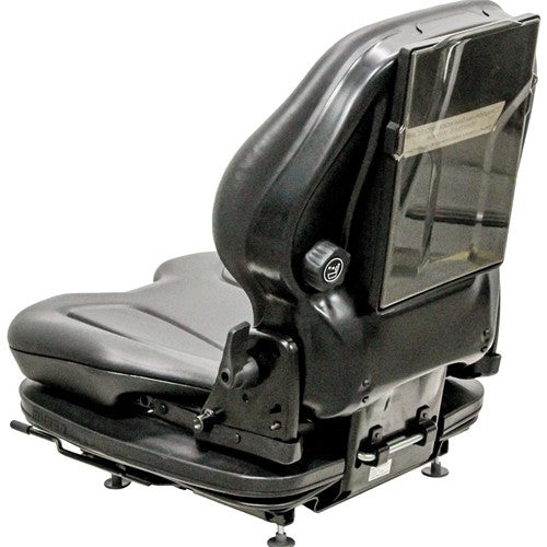 Caterpillar CR Series Excavator Replacement Mechanical Suspension Seat Kit - Fits Various Models - Black Vinyl