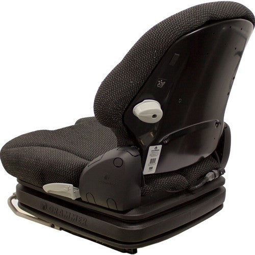 Grasshopper 600-700 Series Front Mount Tractor Mower Replacement Seat & Air Suspension - Fits Various Models - Black Cloth