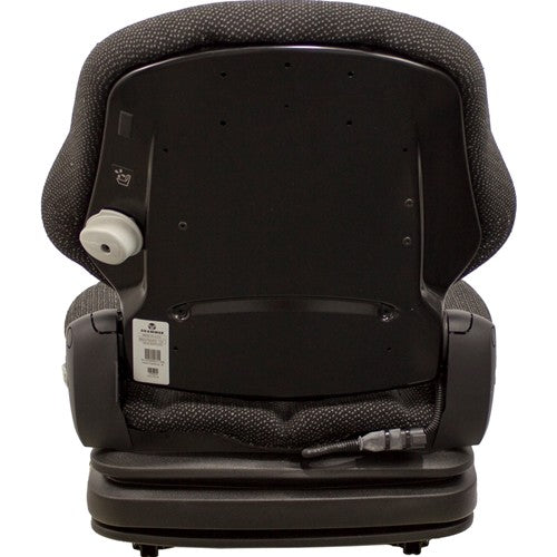 Grasshopper 600-700 Series Front Mount Tractor Mower Replacement Seat & Air Suspension - Fits Various Models - Black Cloth