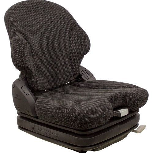 Grasshopper 600-700 Series Front Mount Tractor Mower Replacement Seat & Air Suspension - Fits Various Models - Black Cloth