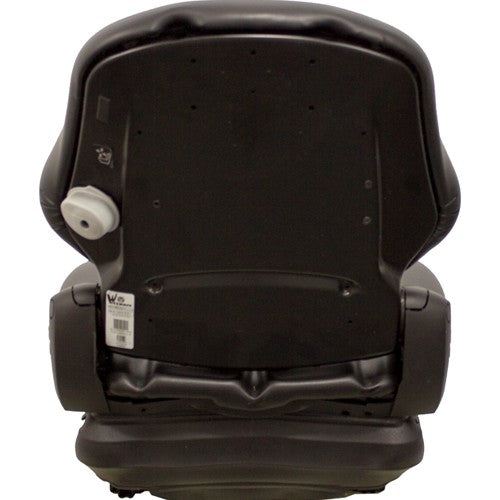 Grasshopper 600-700 Series Front Mount Tractor Mower Replacement Seat & Mechanical Suspension - Fits Various Models - Black Vinyl