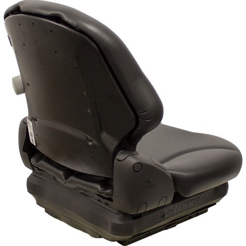 Grasshopper 600-700 Series Front Mount Tractor Mower Replacement Seat & Mechanical Suspension - Fits Various Models - Black Vinyl