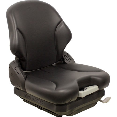 Grasshopper 600-700 Series Front Mount Tractor Mower Replacement Seat & Mechanical Suspension - Fits Various Models - Black Vinyl